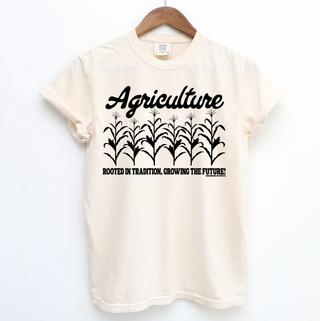 Agriculture Rooted In Tradition CROPS Black Ink - Comfort Colors T-Shirt