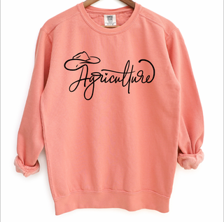 Agriculture Script Black Ink - Crewneck