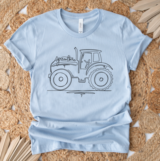 Agriculture Script Tractor Black Ink - Bella Canvas T-Shirt