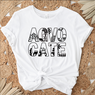 Agvocate Outline Black Ink - Bella Canvas T-Shirt