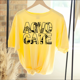 Agvocate Outline Black Ink - Comfort Colors T-Shirt