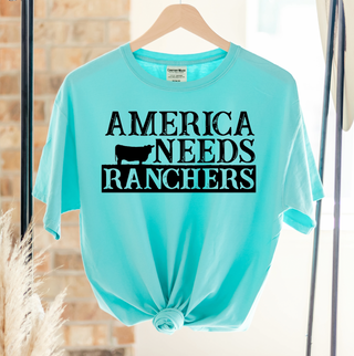 America Needs Ranchers Black Ink - Comfort Colors T-Shirt