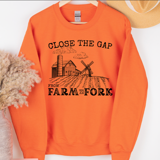 Close The Gap From Farm To Fork Black Ink – Crewneck