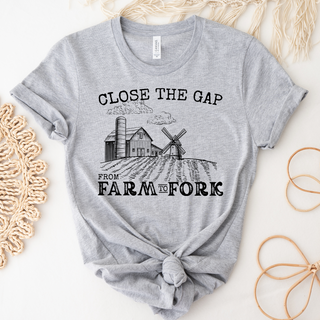 Close The Gap From Farm To Fork Black Ink - Bella Canvas T-Shirt