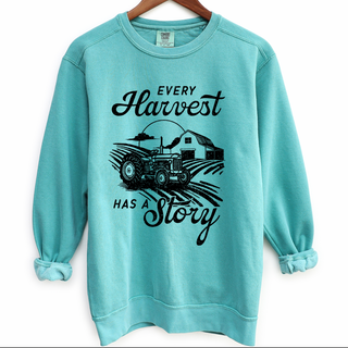 Every Harvest Tells a Story Black Ink - Crewneck
