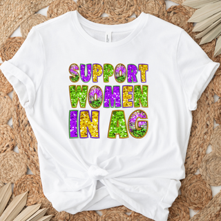 MARDI GRAS SUPPORT WOMEN IN AG- Bella Canvas T-Shirt