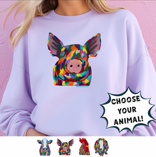 RAINBOW ANIMALS - CHOOSE YOUR ANIMAL – Crewneck