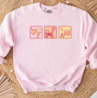 RTS Crew -Sunset Stamp Pink Crew