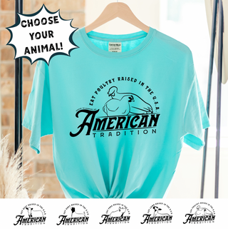 Raised in the USA-CHOOSE YOUR ANIMAL– Comfort Colors T-Shirt