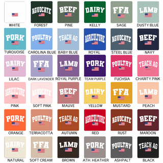 Flag Words-CHOOSE YOUR SAYING- Bella Canvas T-Shirt