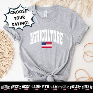 Flag Words-CHOOSE YOUR SAYING- Bella Canvas T-Shirt