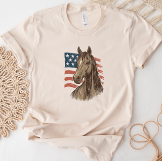 Patriotic Horse Flag- Bella Canvas T-Shirt