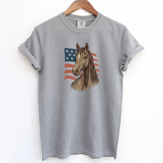Patriotic Horse Flag– Comfort Colors T-Shirt