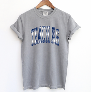 Blue Plaid Teach AG– Comfort Colors T-Shirt