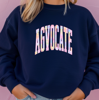 Colorful Plaid Agvocate– Crewneck