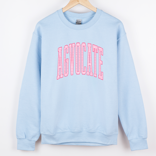 Pink Plaid Agvocate– Crewneck