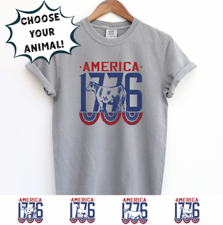 1776 Animals-CHOOSE YOUR ANIMAL– Comfort Colors T-Shirt