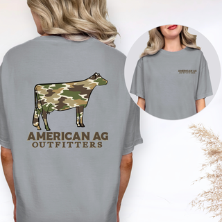 AAO Camo Dairy Cow– Comfort Colors T-Shirt - Front & Back