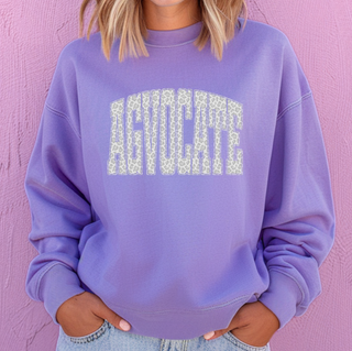 Grey Agvocate Leopard– Crewneck