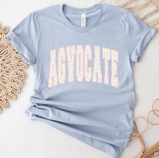 Varsity Floral Agvocate Pink- Bella Canvas T-Shirt