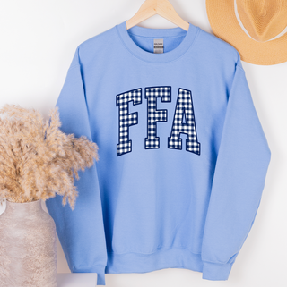 Blue Plaid FFA– Crewneck