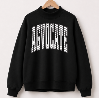 Agvocate Polka Dot Mock Neck - Black
