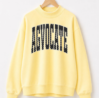 Polka Dot Agvocate - Yellow Mock Neck