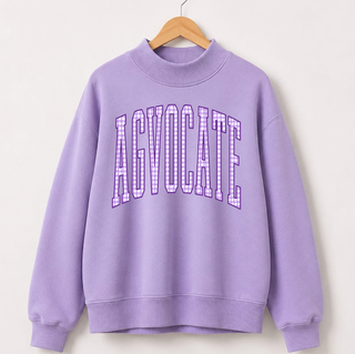 Purple Plaid Agvocate - Lavender Mock Neck