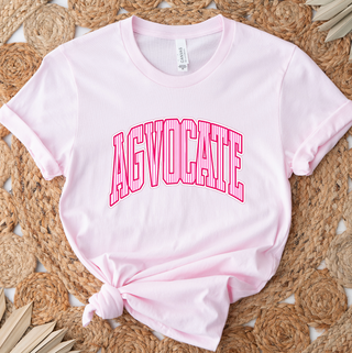 Pink Stripe Agvocate- Bella Canvas T-Shirt