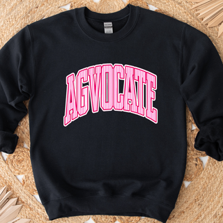 Pink Stripe Agvocate– Crewneck
