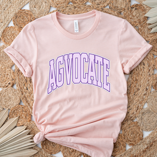Purple Stripe Agvocate- Bella Canvas T-Shirt