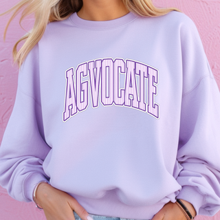 Purple Stripe Agvocate– Crewneck