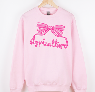 RTS - Pink AG Bow - Sale Crewneck