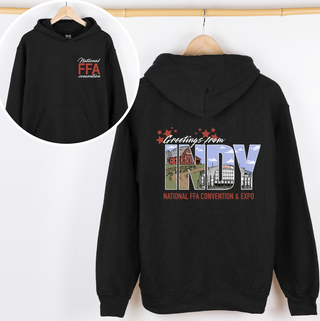 Greetings From Indy– Hoodie - Front & Back!