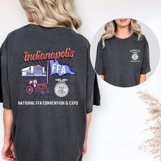 National FFA Spirit Tractor– Comfort Colors T-Shirt - Front & Back