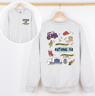 National FFA Watercolor Western– Crewneck - Front & Back!