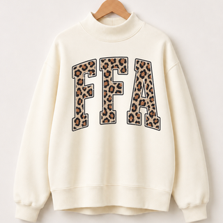 PREORDER - Ivory Cheetah FFA Mock Neck - Ships 10/15