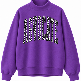 PREORDER - Zebra AGVOCATE Purple Mock Neck - Ships 10/15