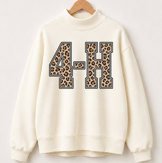 PREORDER - Ivory Cheetah 4-H Mock Neck - Ships 10/15