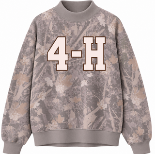 PREORDER -Woodsy 4-H Camo Mock Neck - Ships 10/15