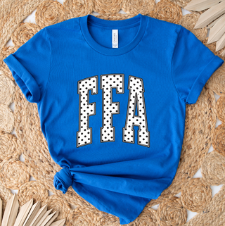 White/Black FFA Polka Dot- Bella Canvas T-Shirt
