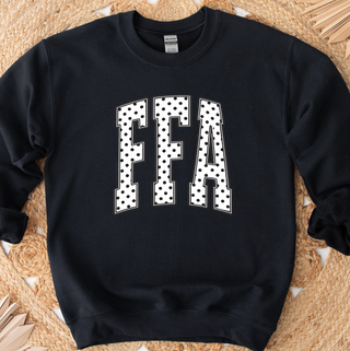 White/Black FFA Polka Dot– Crewneck