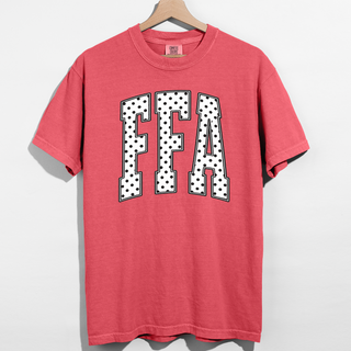 White/Black FFA Polka Dot– Comfort Colors T-Shirt