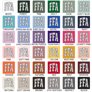 White/Black FFA Polka Dot- Bella Canvas T-Shirt