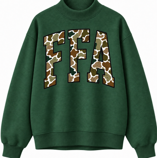 PREORDER - Camo FFA| Hunter Green| Mock Neck - **Starts Shipping 10/31**