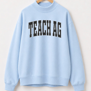 PREORDER - Polka Dot Teach Ag | Light Blue| Mock Neck - **Starts Shipping 10/31**