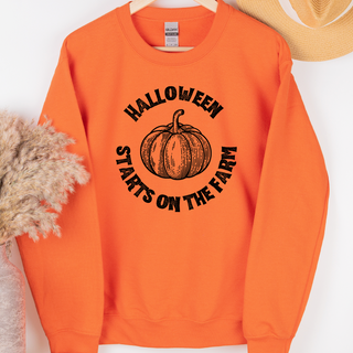 Halloween Starts On The Farm– Crewneck
