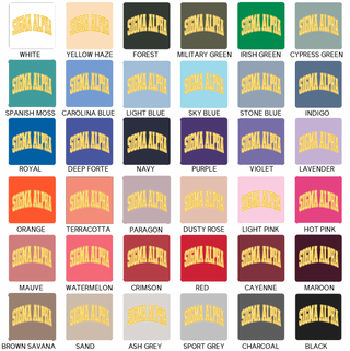 Yellow Plaid Sigma Alpha– Crewneck