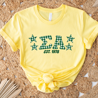 Star Quilt Sigma Alpha- Bella Canvas T-Shirt