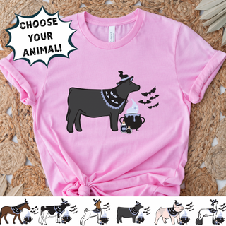 Witch Animals-CHOOSE YOUR ANIMAL- Bella Canvas T-Shirt